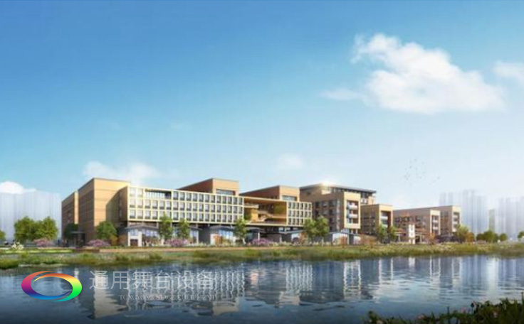 科學計劃工期、合理交叉施工，保質(zhì)保量順利完成工程的交付！通用舞臺阻燃幕布承接羊城廣州培英中學報告廳項目！